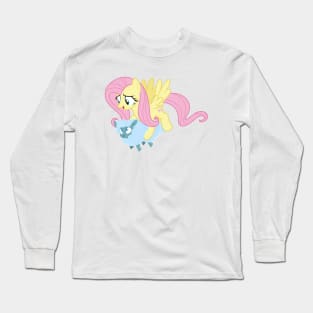 Fluttershy saving a tiny ewe 1 Long Sleeve T-Shirt